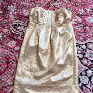 BCBG paris, NWOT gold dress